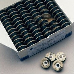 Coats Polyester Astra L-120 Prewound Bobbins Black - 144ct