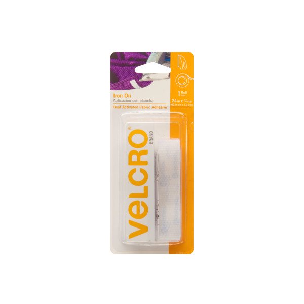Iron On Velcro White