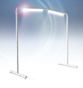 Luminess 2', 5', or 10'+ LED Floor Lamp Overhead Light Bar on Casters, On Off, Adj Height for Sewing Cabinets Tables, Quilting Frames, Work Stations