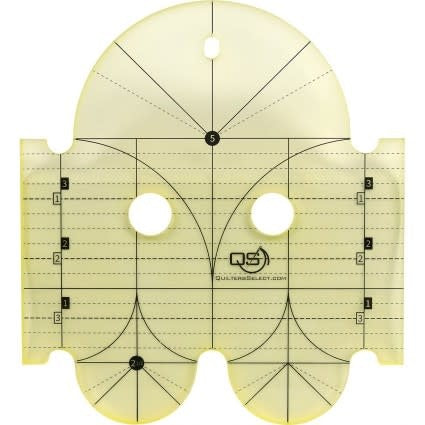 QS  Machine Quilting Ruler  Precision 5" & 2.5" Arc