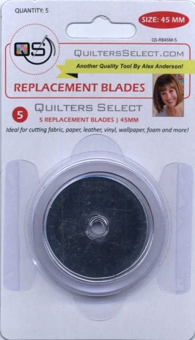 Quilter's Select Rotary Cutter - 45mm Replacement Blade - 5 pack
